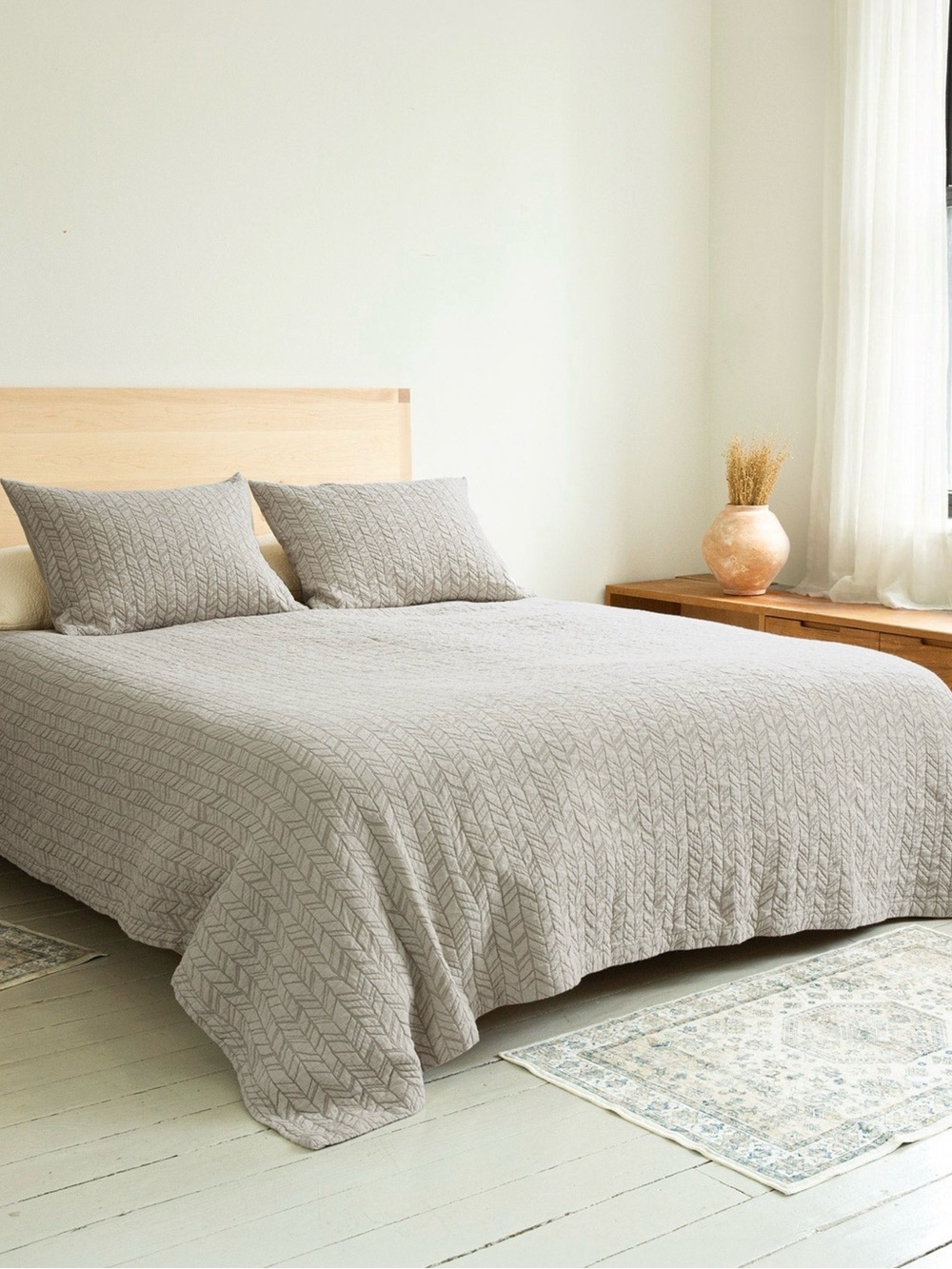Avocado Quilted  100% Cotton Coverlet Set